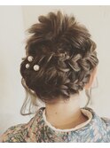 【SHARE】★着物の編み込みヘアアレンジ★