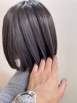 グーフィートーキョー 銀座(Goofy Tokyo)&nbsp;アンブレラカラー/ボブ/バイオレット＆アッシュグレー