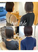 切りっぱなしボブ外ハネボブぱつっとボブ
