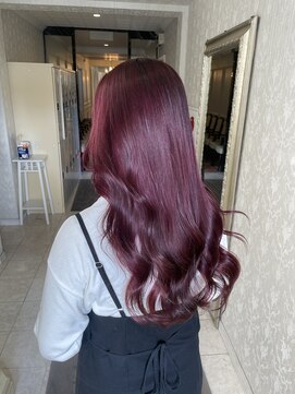 ヘアスタジオ アルス 御池店(hair Studio A.R.S) ピンクブラウンカラー10代20代韓国顔まわりカットカシスカラー