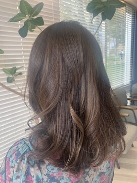 アース 三田南ウッディタウン店(HAIR&MAKE EARTH) グレージュオリーブベージュミディ大人美人