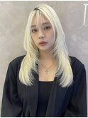 韓国ヘア サイドバングをフェイスレイヤーで垢抜けヘアに M0116