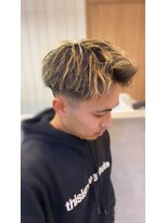 メンズバイココテラス 豊中(men's by cocoterace)&nbsp;ブリーチ/メンズパーマ/メンズカット/金メッシュ