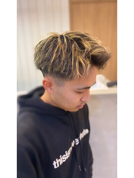 メンズバイココテラス 豊中(men's by cocoterace) ブリーチ/メンズパーマ/メンズカット/金メッシュ