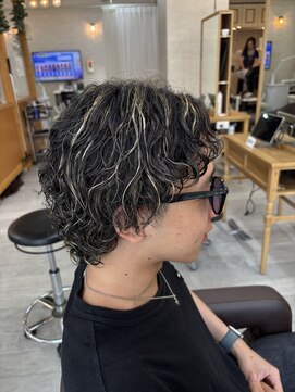 シャンティ 琴似店(Shanti) メンズパーマ×ハイライトカラー
