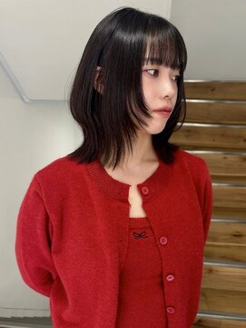 ヨーク(YOKE) レイヤーボブフェイスレイヤー切りっぱなしボブ外ハネボブ