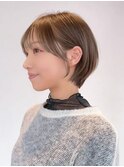 ショートおくれ毛前髪カット美髪韓国ヘア_ba549983
