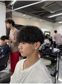 波巻きパーマ　波巻きスパイラルパーマ　海老名パーマ　メンズ