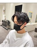 メンズモテヘア かきあげアップバング ツイストスパイラル