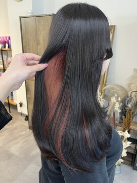 ミョンシル 【myonsil 松本】インナーカラー/ブラッドオレンジ