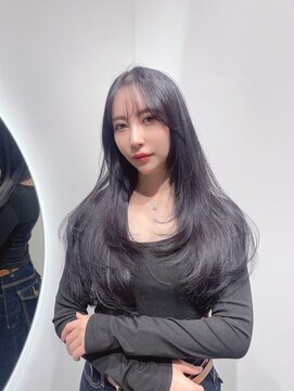 レイヤーカット/ラベンダーブラック/髪質改善/ヨシンモリ