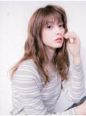 コテ巻きスタイル×アシメバング