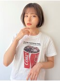 手軽に可愛いヌーディーボブ