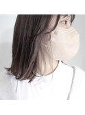 柔らかベージュ　くすみカラー　インナーカラー