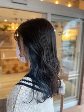 ヘアースイッチ(HAIR SWITCH) 【お洒落ミディアムレイヤー/サファイヤイヤリングカラー】