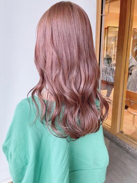 【morio 原宿】ピンクベージュピンクブラウン韓国風巻き髪