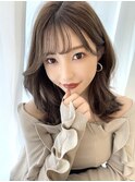 吉武満里奈20代30代40代2wayバング韓国ミディアムセミディ