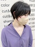 【morio札幌】札幌ショート 大人かわいい黒髪丸みショート