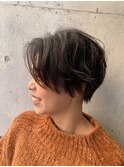 ハンサムショート前髪なし