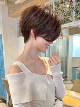 ロンド ストラーダ 心斎橋(Lond strada) ショート×ハイライト白髪ぼかし×マチルダボブ[心斎橋]