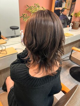 ローカル 赤坂(Local) インナーピンク×ウルフカット