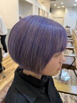 クラス(CLASS) ウルフレイヤーカット20、30代ひし形透明感パープルベージュカラ