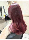 イヤリングカラーピンク