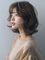 アルトリスト(Altruist Aging×HAIR&SPA)&nbsp;★ダークアッシュ大人ガーリーボブ着物ミディアムレイヤーカット