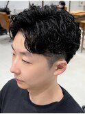 波巻きスパイラルパーマツイストスパイラルパーマメンズマッシュ