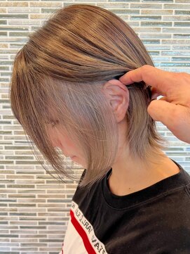 リシェール 北越谷店(RICHAIR) 黒髪 ボブルフ ネビージュ 小顔 ワンレン 北越谷 髪質改善 前髪