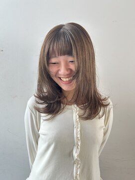 オアズヘアービィグラッド(ORe'S HAIR BE GLaD) 透明感カラー【新潟/オリーブベージュ/レイヤーカット】