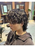 縦落ちウルフパーマ/津田沼/メンズパーマ/メンズ/ブリーチ