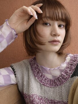 ノーム(norm) イメチェンスタイルハッシュカットレイヤーカットレッドブラウン