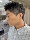 刈り上げアップバングスパイキーショートパーマスパイラルパーマ