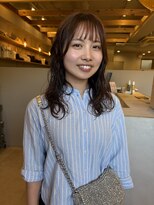 トエカグヤヒメ(toe kaguyahime) ミディアムパーマとブラウンカラー