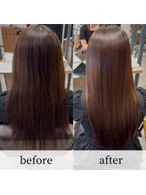 ぼわっと広がる髪質が気になる方の縮毛矯正Before・After
