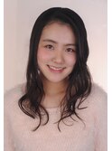 暗ツヤ髪ほつれウェーブ
