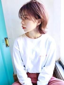 バース(BIRTH) 天神【BIRTH】丸みボブ×ピンクブラウン