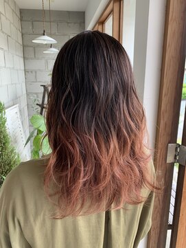 ニキ ヘアー ネイル 子安店(niki hair, nail) オレンジレッドグラデーション