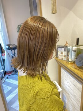 ロンドアベニール 北千住(Lond avenir) 外ハネボブ　キャラメルベージュ　西田大樹