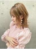 ２０代３０代４０代５０代小顔ミディアム外ハネボブアッシュ