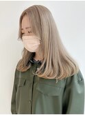 福井 大和田 ハイトーンカラー ホワイトベージュ ケアカラー
