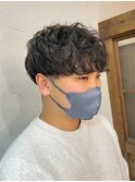 ツーブロック 波巻き ツイストスパイラルパーマ
