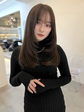 フィル 横浜(fil) オリーブベージュレイヤー_オリーブベージュレイヤーカット