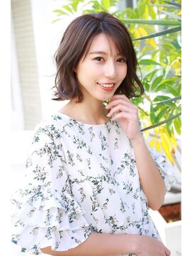 アン センター南(un) 切りっぱなしゆるふわボブ【センター南髪質改善オージュア】