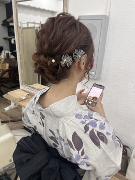 プティクローシェ バイ クオーレ(petite cloche by CUORE) 浴衣ヘアシニヨンルーズアップ