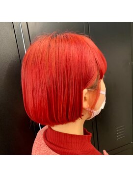 ユッカ エハ 豊中(YUCCA eha) 【MASAKO】ダブルカラー/レッド/ハイトーンカラー