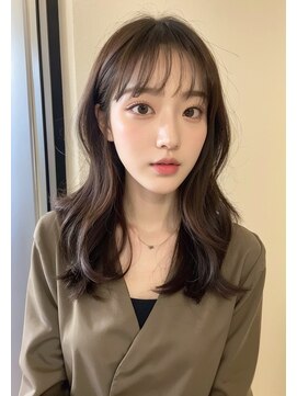 オズ 郡山桑野店(OZ) ベージュグレー黒髪レイヤーくびれヘア小顔10代20代30代40代