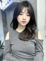 ★サイドバングうる艶髪くびれヘアナチュラルカール#355d100