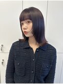 【韓国】バーガンディーカラー×レイヤーカット